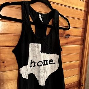 Texas “home” black tank top